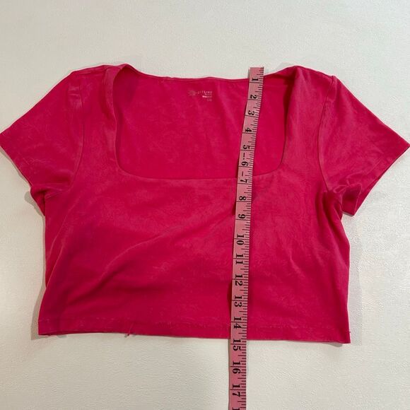 Offline by Aerie Real Me Square Neck Crop Top Hot Pink Size L - Picture 7 of 7
